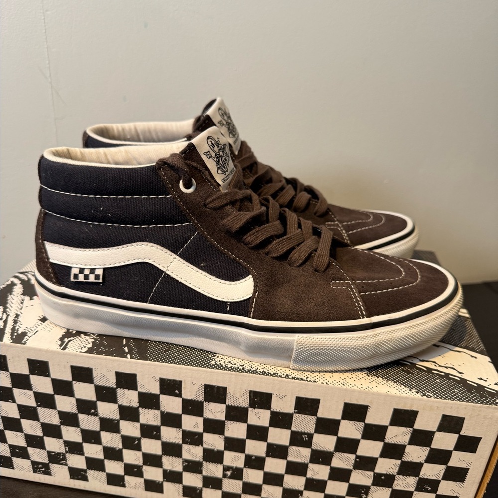 Vans Brown and Navy Sneakers
